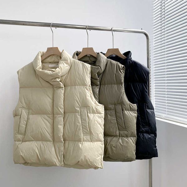 winter tricolor white duck down vest women korean loose sleeveless thick coat 210607, Black
winter tricolor white duck down vest women korean loose sleeveless thick coat 210607, Black