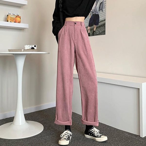 corduroy women pants winter high waist loose straight ankle-length female clothing women's & capris, Black;white
corduroy women pants winter high waist loose straight ankle-length female clothing women's & capris, Black;white