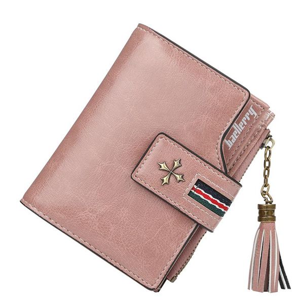 wallets women's purse short wax leather fringed small fashion with a zipper, Red;black
wallets women's purse short wax leather fringed small fashion with a zipper, Red;black
