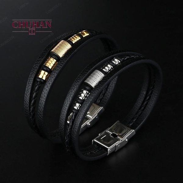 charm bracelets chuhan stainless steel jewelry wholesale titanium men's bracelet korean fashion leather woven personalized c371, Golden;silver
charm bracelets chuhan stainless steel jewelry wholesale titanium men's bracelet korean fashion leather woven personalized c371, Golden;silver