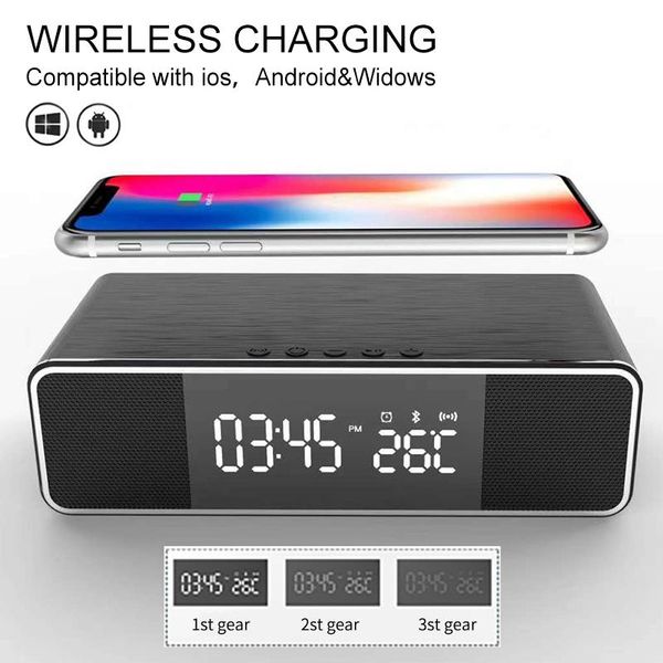 digital alarm clock electronic wireless mobile phone charger usb wake up deskwith fm radio bluetooth speaker other clocks & accessories
digital alarm clock electronic wireless mobile phone charger usb wake up deskwith fm radio bluetooth speaker other clocks & accessories