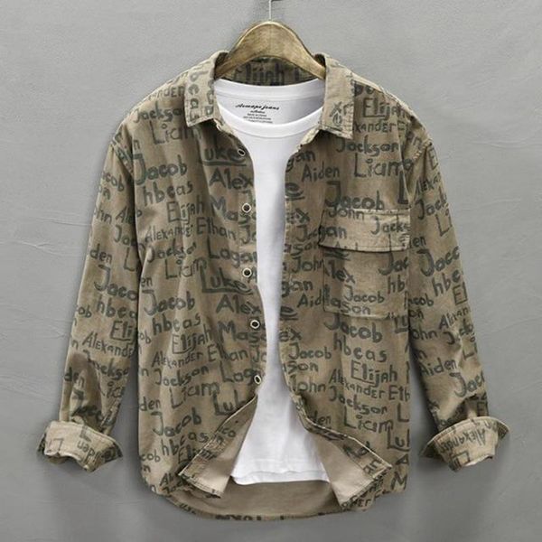 men's casual shirts fashion men shirt long-sleeved cotton with letter name print decoration turn-down collar single breasted man, White;black
men's casual shirts fashion men shirt long-sleeved cotton with letter name print decoration turn-down collar single breasted man, White;black