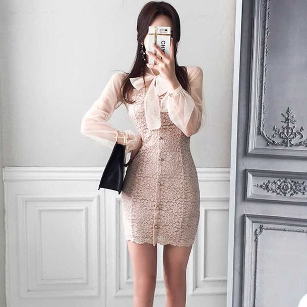 summer pencil dress women formal party fashion long sleeve bow neck hollow out mesh patchwork lace 210529, Black;gray
summer pencil dress women formal party fashion long sleeve bow neck hollow out mesh patchwork lace 210529, Black;gray