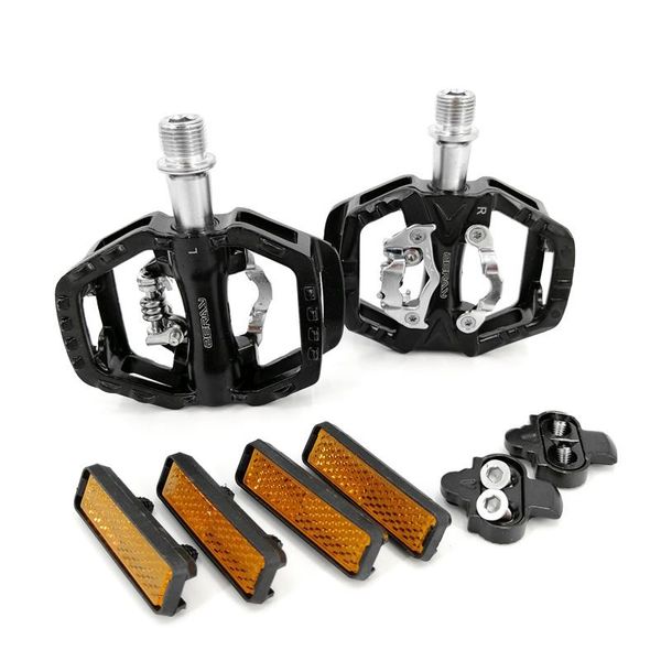bike pedals mtb aluminum alloy flat pedal non-slip mountain self locking with reflector cleat set spd zeray 109s
bike pedals mtb aluminum alloy flat pedal non-slip mountain self locking with reflector cleat set spd zeray 109s
