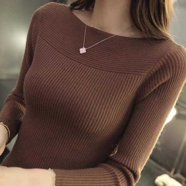 women's knits & tees knit sweater all-match short slim bottoming shirt long sleeve threaded tight pullover i51a, White
women's knits & tees knit sweater all-match short slim bottoming shirt long sleeve threaded tight pullover i51a, White