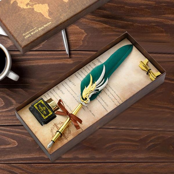 fountain pens vintage calligraphy feather dip pen sets ink stationery quill creative retro writing school office supplies
fountain pens vintage calligraphy feather dip pen sets ink stationery quill creative retro writing school office supplies