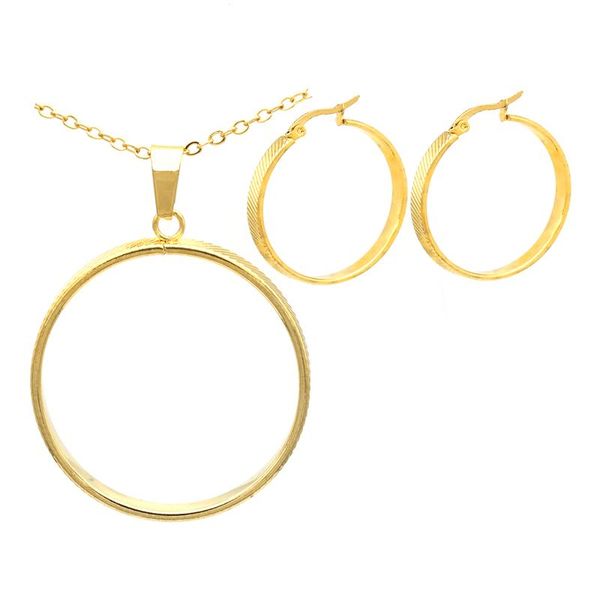 earrings & necklace gold color stainless steel trendy women jewellery set accessories, Silver
earrings & necklace gold color stainless steel trendy women jewellery set accessories, Silver