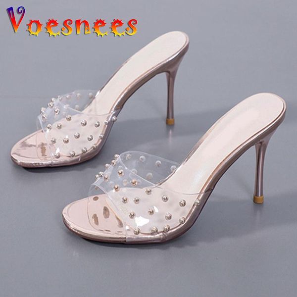 slippers voesnees women shoes rivet 2021 transparent temperament high heels fashion summer female sandals ladies slides, Black
slippers voesnees women shoes rivet 2021 transparent temperament high heels fashion summer female sandals ladies slides, Black