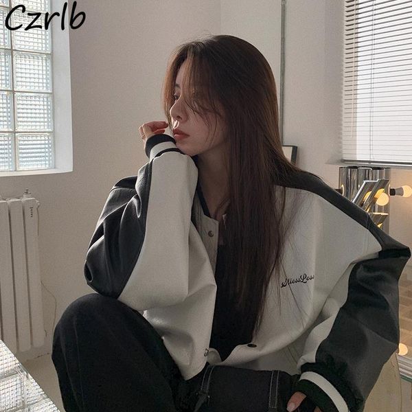 women's jackets women basic ins design patchwork pu pockets street style trendy college loose casual girls bf outerwear cool, Black;brown
women's jackets women basic ins design patchwork pu pockets street style trendy college loose casual girls bf outerwear cool, Black;brown