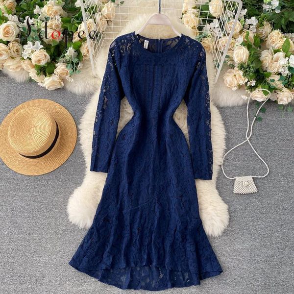 elegant dress light mature autumn spring vintage o-neck solid color fishtail women collect waist comfort blue casual dresses, Black;gray
elegant dress light mature autumn spring vintage o-neck solid color fishtail women collect waist comfort blue casual dresses, Black;gray