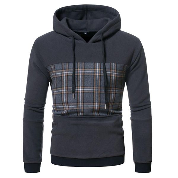 men's hoodies & sweatshirts vintage hoodie drawstring checked pullover male hoody streetwear autumn winter hooded sudaderas, Black
men's hoodies & sweatshirts vintage hoodie drawstring checked pullover male hoody streetwear autumn winter hooded sudaderas, Black