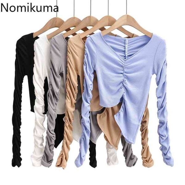 nomikuma folds long sleeve summer for women korean solid v-neck tshirt causal slim irregular graphic tees 6h523 210427, White
nomikuma folds long sleeve summer for women korean solid v-neck tshirt causal slim irregular graphic tees 6h523 210427, White