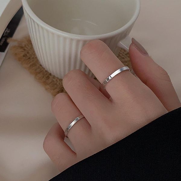 link, chain silver 925 sterling simple bracelet ring for women 2021 trendy special-interest design index finger one pair of, Black
link, chain silver 925 sterling simple bracelet ring for women 2021 trendy special-interest design index finger one pair of, Black