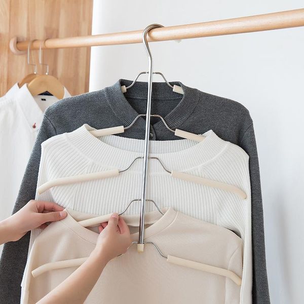hangers & racks creative sponge non-slip multi-layer hanger home wardrobe stainless steel multi-function magic drying rack 
hangers & racks creative sponge non-slip multi-layer hanger home wardrobe stainless steel multi-function magic drying rack