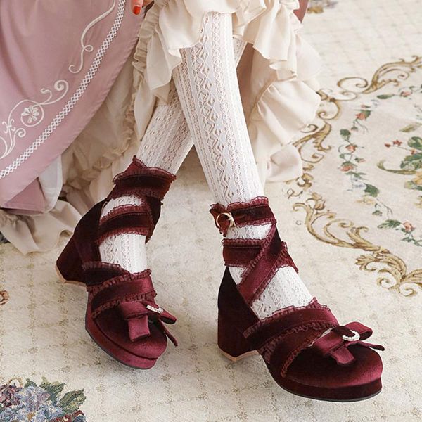 big size 43 girls pumps solid buckle platform marry janes women butterfly knot retro dress cosplay shoes woman, Black
big size 43 girls pumps solid buckle platform marry janes women butterfly knot retro dress cosplay shoes woman, Black