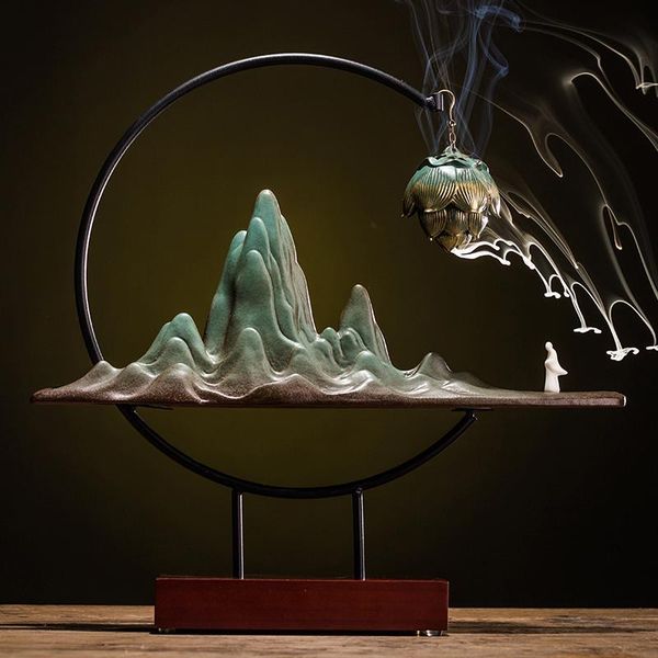 fragrance lamps mountain incense burner with chain ceramic backflow modern smoke assuaging encensoir burners bg50ib
fragrance lamps mountain incense burner with chain ceramic backflow modern smoke assuaging encensoir burners bg50ib