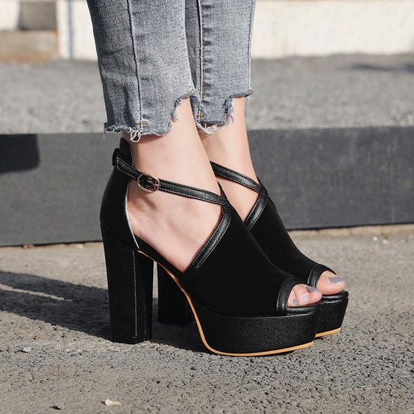 women platform sandals cross strap buckle chunky high heels party dress summer shoes peep toe gladiator sandal lady, Black
women platform sandals cross strap buckle chunky high heels party dress summer shoes peep toe gladiator sandal lady, Black