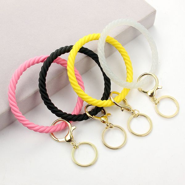 wristlet key rings bracelet bangle fashion charm round keychians soft silicone car keychain holder for women kimter-q12fz, Slivery;golden
wristlet key rings bracelet bangle fashion charm round keychians soft silicone car keychain holder for women kimter-q12fz, Slivery;golden