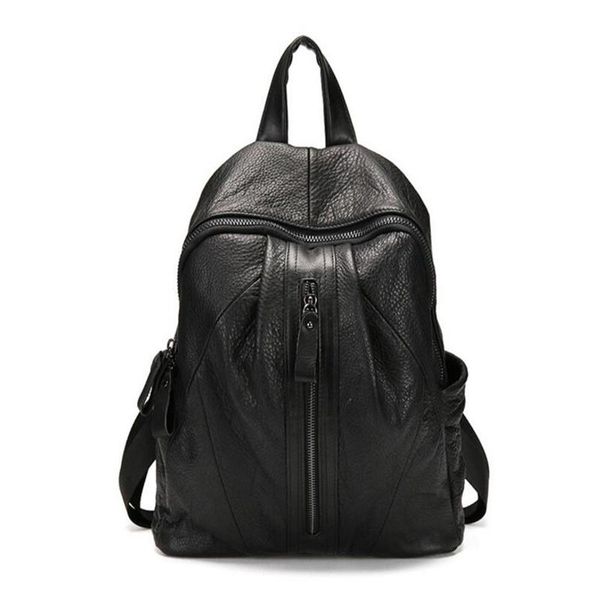 backpack style 2021 genuine leather women double shoulder bags punk black cow casual travel student
backpack style 2021 genuine leather women double shoulder bags punk black cow casual travel student