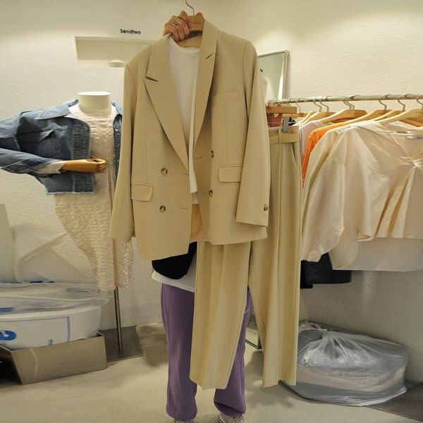 women's suits & blazers korean fashion casual yellow small suit pants temperament jacket 2 piece female business spring, White;black
women's suits & blazers korean fashion casual yellow small suit pants temperament jacket 2 piece female business spring, White;black