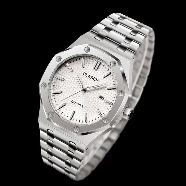 wristwatches pladen premium business men's wristwatch stainless steel calendar watches man quartz quality gentleman relógio masculino f, Slivery;brown
wristwatches pladen premium business men's wristwatch stainless steel calendar watches man quartz quality gentleman relógio masculino f, Slivery;brown