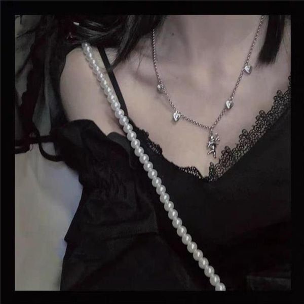 chokers cupid angel necklace pendants silver color cross heart shaped for women collier femme bijoux collares choker clavicle chain, Golden;silver
chokers cupid angel necklace pendants silver color cross heart shaped for women collier femme bijoux collares choker clavicle chain, Golden;silver