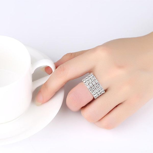 cluster rings fashion elastic ring for women gold silver 1/2/3/4 row crystal rhinestone wedding bridal jewelry, Golden;silver
cluster rings fashion elastic ring for women gold silver 1/2/3/4 row crystal rhinestone wedding bridal jewelry, Golden;silver