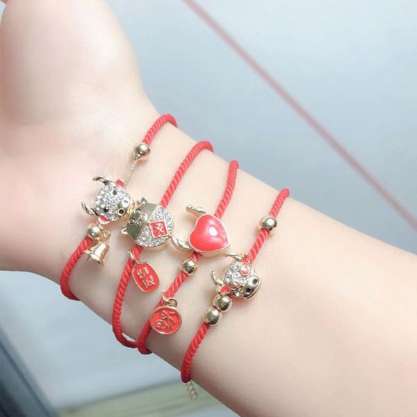 hand catenary lovers' bracelet women's life ox year transport red year gift girl friend knitting rope, Black
hand catenary lovers' bracelet women's life ox year transport red year gift girl friend knitting rope, Black