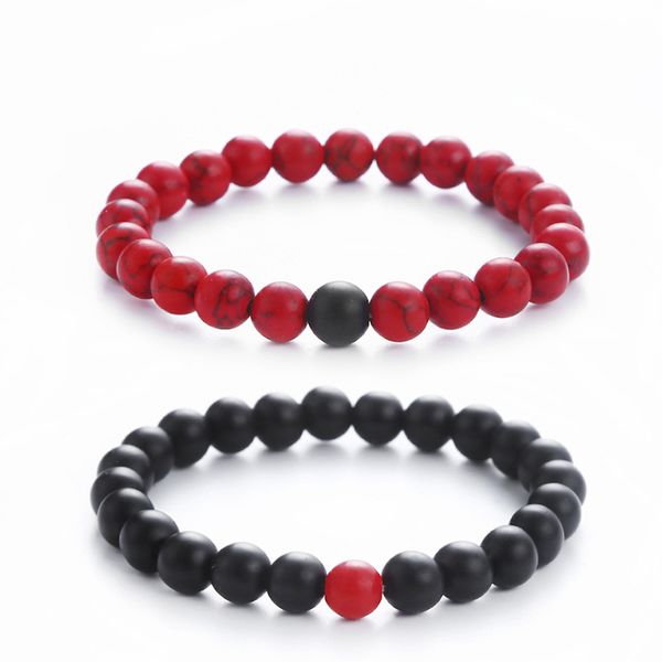 8mm natural stone handmade strands beaded charm bracelets for women men bangle party club elastic jewelry, Black
8mm natural stone handmade strands beaded charm bracelets for women men bangle party club elastic jewelry, Black