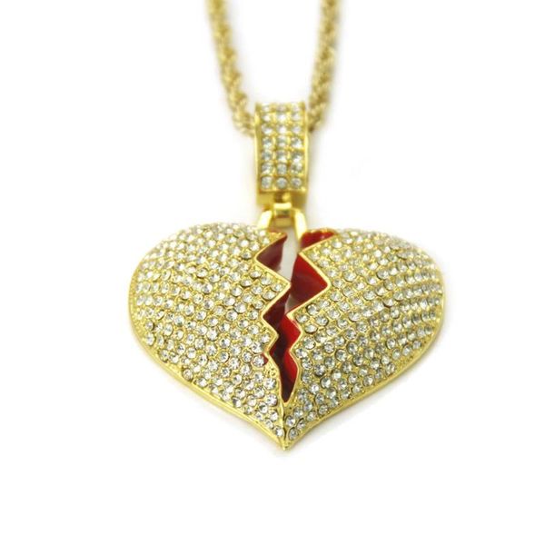 pendant necklaces hip hop rhinestones paved bling iced out broken heart pendants necklace for men rapper jewelry gold silver color drop
pendant necklaces hip hop rhinestones paved bling iced out broken heart pendants necklace for men rapper jewelry gold silver color drop