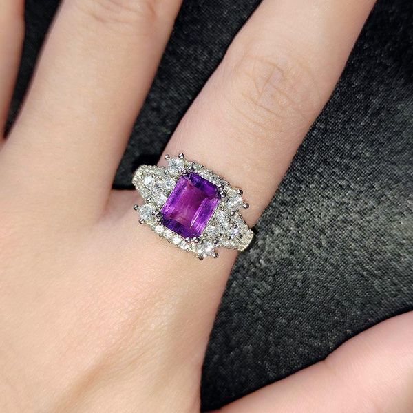 wedding rings square purple crystal silver ring inlay shiny zircon fashion luxury jewelry for women engagement christmas gifts, Slivery;golden
wedding rings square purple crystal silver ring inlay shiny zircon fashion luxury jewelry for women engagement christmas gifts, Slivery;golden