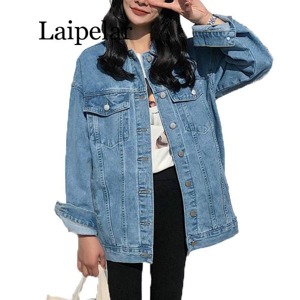women's jackets laipelar solid turn-down collar jean jacket for women loose casual blue fashionable coats female outwear denim feminine, Black;brown
women's jackets laipelar solid turn-down collar jean jacket for women loose casual blue fashionable coats female outwear denim feminine, Black;brown