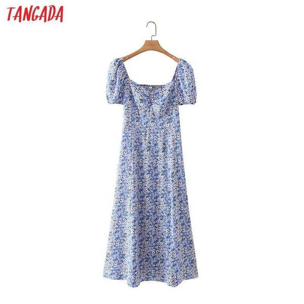 tangada summer women blue flowers print vintage dress square neck short sleeve ladies midi robe 2m56 210609, Black;gray
tangada summer women blue flowers print vintage dress square neck short sleeve ladies midi robe 2m56 210609, Black;gray