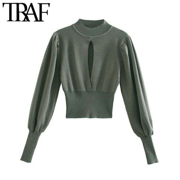 traf women fashion hollow out cropped knitted sweater vintage long sleeve elastic hem female pullovers chic 210415, White;black
traf women fashion hollow out cropped knitted sweater vintage long sleeve elastic hem female pullovers chic 210415, White;black