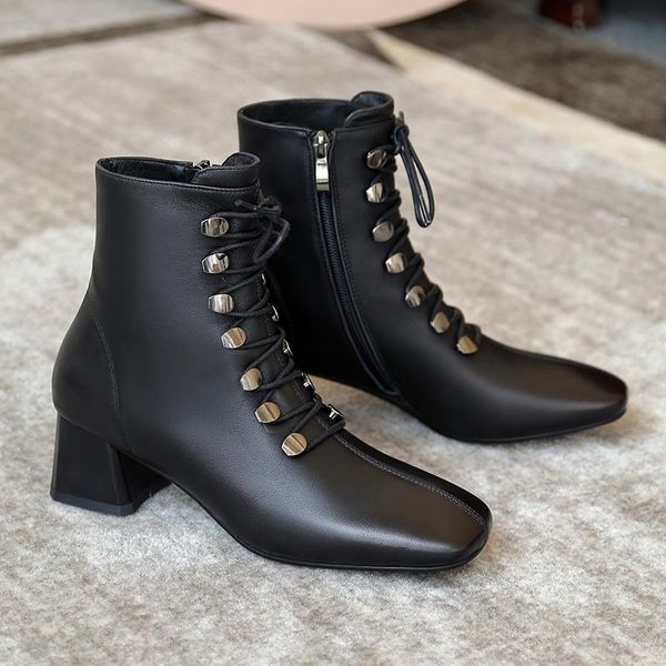 boots 2021 winter est wedding dress shoes woman fashion metal handmade for women genuine leather ankle, Black
boots 2021 winter est wedding dress shoes woman fashion metal handmade for women genuine leather ankle, Black