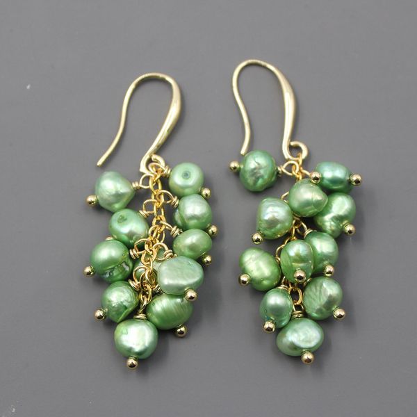 guaiguai jewelry natural cultured freshwater green keshi pearl gold color plated hook earrings handmade for women fashion jewelry, Silver
guaiguai jewelry natural cultured freshwater green keshi pearl gold color plated hook earrings handmade for women fashion jewelry, Silver