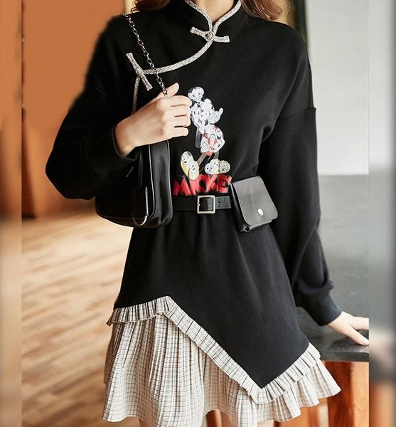 women retro chinese style qipao loose casual hanfu long sleeve stand collar improved cheongsam buckle party dress women 12085, Red
women retro chinese style qipao loose casual hanfu long sleeve stand collar improved cheongsam buckle party dress women 12085, Red