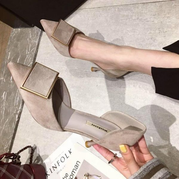 sandals fashion summer women flock dress slip-on solid shallow cover heel thin heels 6.5cm high ladies shoes and, Black
sandals fashion summer women flock dress slip-on solid shallow cover heel thin heels 6.5cm high ladies shoes and, Black
