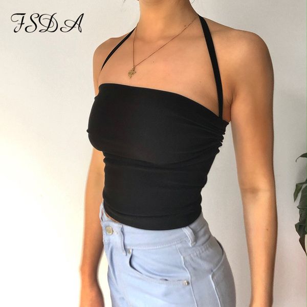 summer white halter neck crop women backless 2021 bandage casual basic fashion black tank, Black;white
summer white halter neck crop women backless 2021 bandage casual basic fashion black tank, Black;white