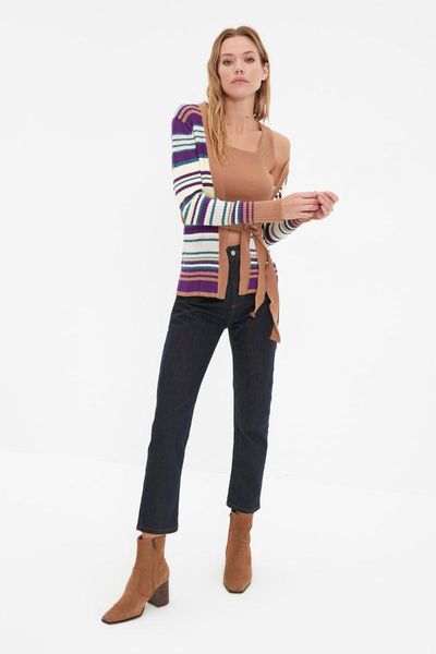 women's knits & tees trendyol striped blouse-cardigan knitwear suit twoaw22hi1049, White
women's knits & tees trendyol striped blouse-cardigan knitwear suit twoaw22hi1049, White