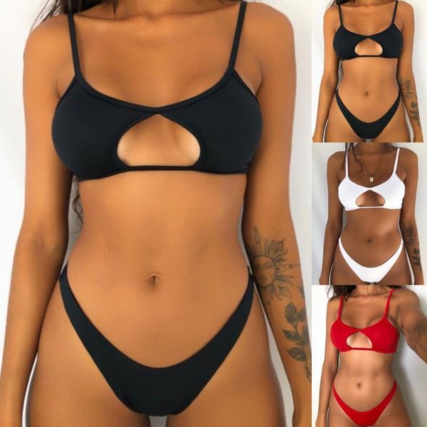 women's swimwear bikini hollow out swimsuit female high cut solid fashion bathing suit beach wear 2021 monokini biquini, White;black
women's swimwear bikini hollow out swimsuit female high cut solid fashion bathing suit beach wear 2021 monokini biquini, White;black