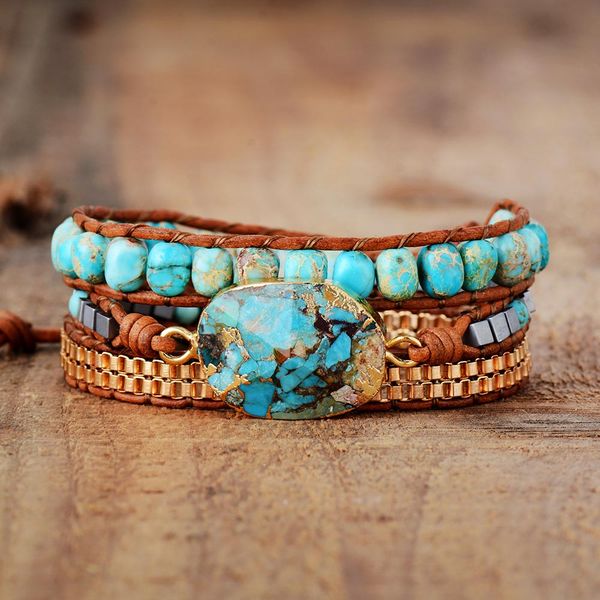 high end leather wrap bracelet w/ stones vintage weaving statement art chain bracelet jewellery gifts a, Golden;silver
high end leather wrap bracelet w/ stones vintage weaving statement art chain bracelet jewellery gifts a, Golden;silver