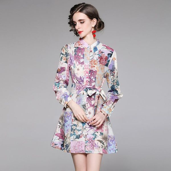 casual dresses women summer designer elegant floral print slim cocktail party robe female vintage long sleeve mini shirt dress vestidos, Black;gray
casual dresses women summer designer elegant floral print slim cocktail party robe female vintage long sleeve mini shirt dress vestidos, Black;gray