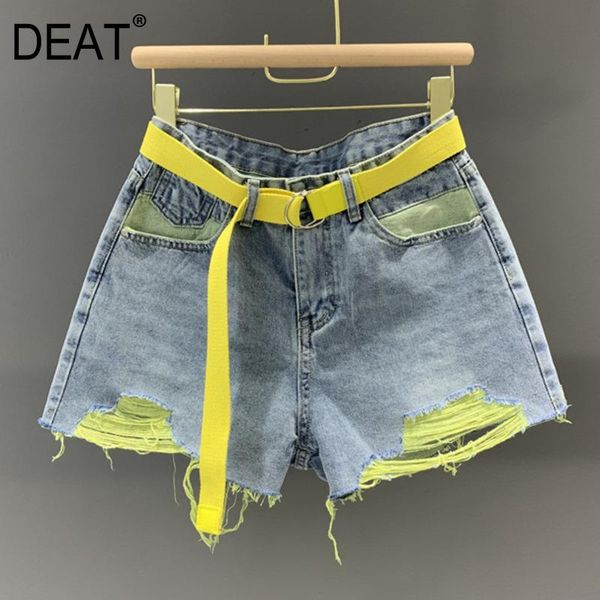 women's shorts {deat} women yellow patchwork pockets hole whiten wide leg high waist loose trousers fashion tide summer 2021 7e712, White;black
women's shorts {deat} women yellow patchwork pockets hole whiten wide leg high waist loose trousers fashion tide summer 2021 7e712, White;black