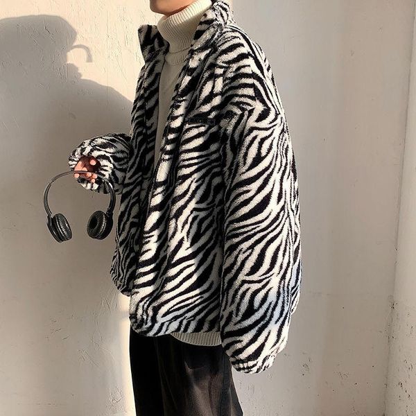 men's jackets pr zebra pattern cotton-padded jacket plush casual loose outerwear 2021 autumn fashion coat, Black;brown
men's jackets pr zebra pattern cotton-padded jacket plush casual loose outerwear 2021 autumn fashion coat, Black;brown