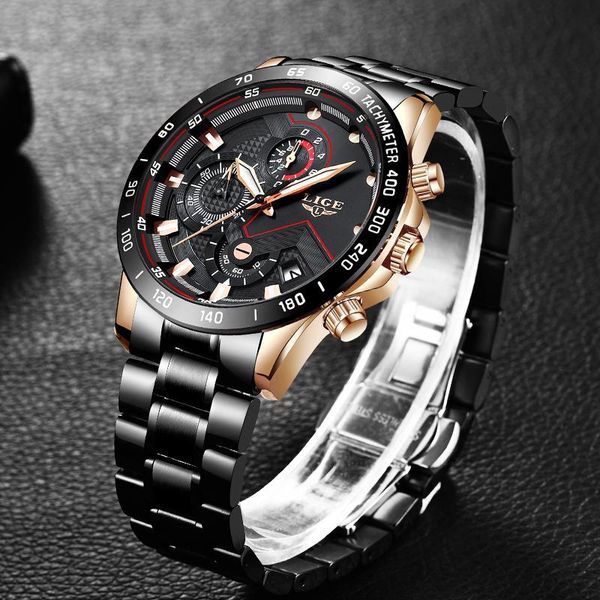 wristwatches lige date business men watch stainless steel wrist chronograph army military quartz watches relogio masculino, Slivery;brown
wristwatches lige date business men watch stainless steel wrist chronograph army military quartz watches relogio masculino, Slivery;brown