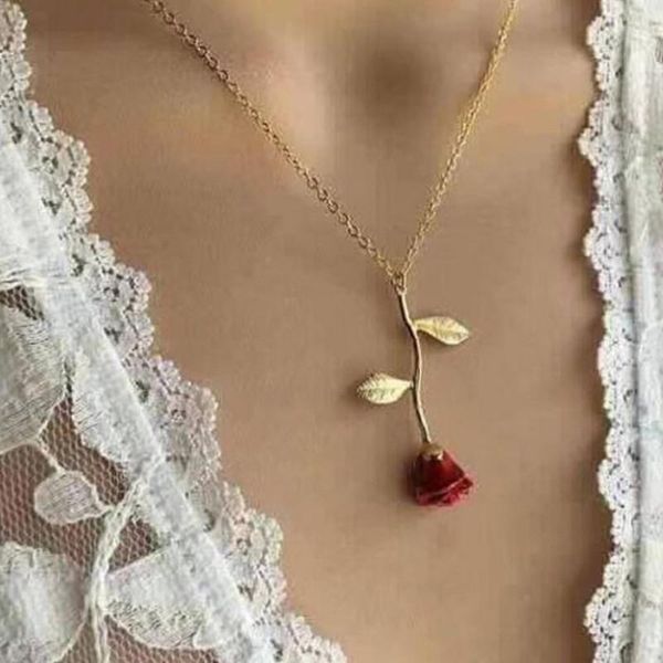 chains simple trendy rose flower pendant necklace party jewelry accessories for women wholesale, Silver
chains simple trendy rose flower pendant necklace party jewelry accessories for women wholesale, Silver