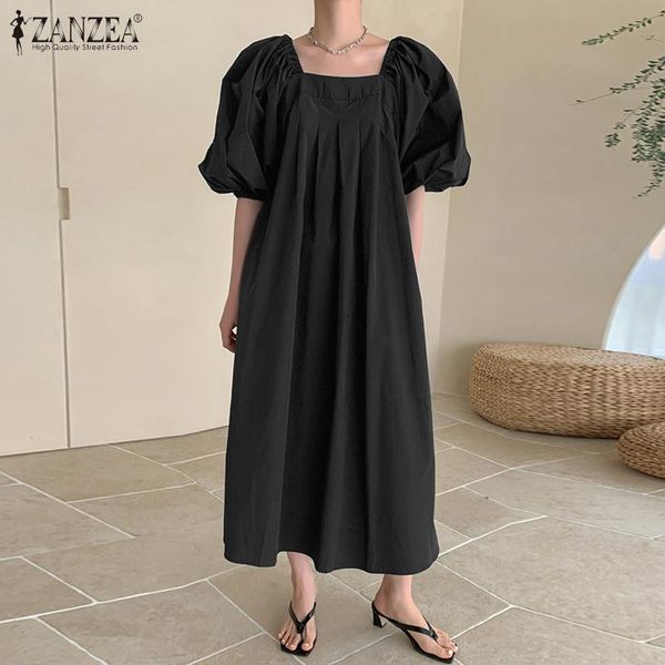 casual dresses women's pleated sundress zanzea 2021 stylish summer maxi dress puff sleeve vestidos female square neck robe oversized, Black;gray
casual dresses women's pleated sundress zanzea 2021 stylish summer maxi dress puff sleeve vestidos female square neck robe oversized, Black;gray