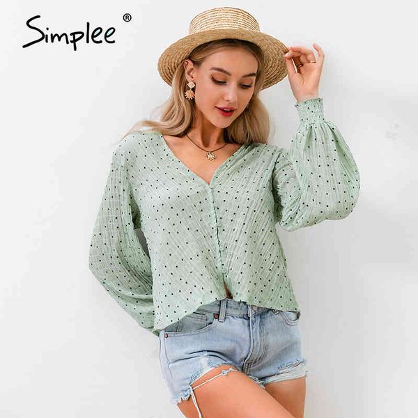casual vintage button lace up women polka dot green holiday blouse shirt beach summer feminino blusas mujer 210414, White
casual vintage button lace up women polka dot green holiday blouse shirt beach summer feminino blusas mujer 210414, White