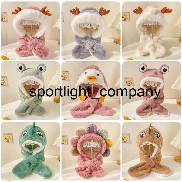 winter children baby hat scarf one plus velvet thickening boys girls cute dinosaur frog ear protection outdoor warmth scarf kids, Red;brown
winter children baby hat scarf one plus velvet thickening boys girls cute dinosaur frog ear protection outdoor warmth scarf kids, Red;brown